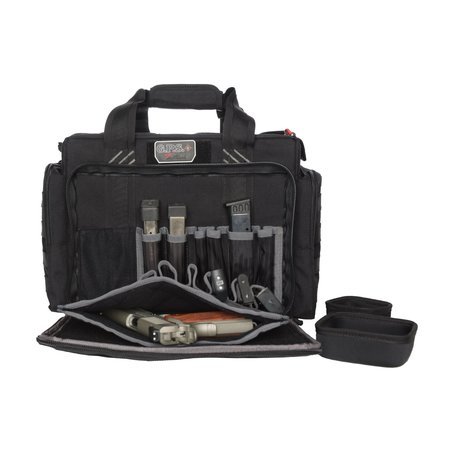 G OUTDOORS GPS Tactical Range Bag-Foam Cradle holds 5 handguns-Black GPS-T1714LRB